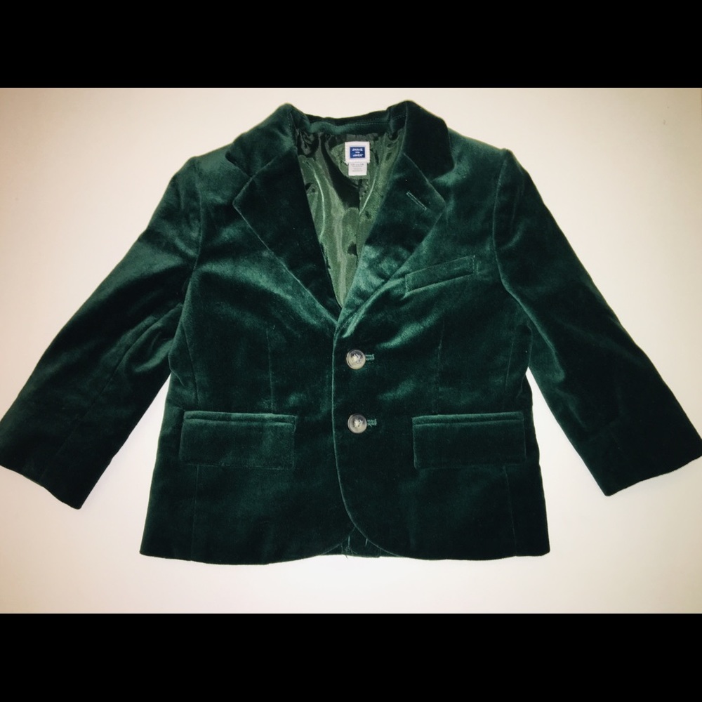 Janie and Jack velvet green blazer 12-18 mon